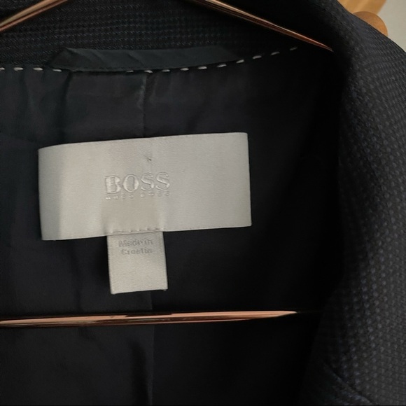 Hugo Boss Navy Textured Blazer - Picture 3 of 6